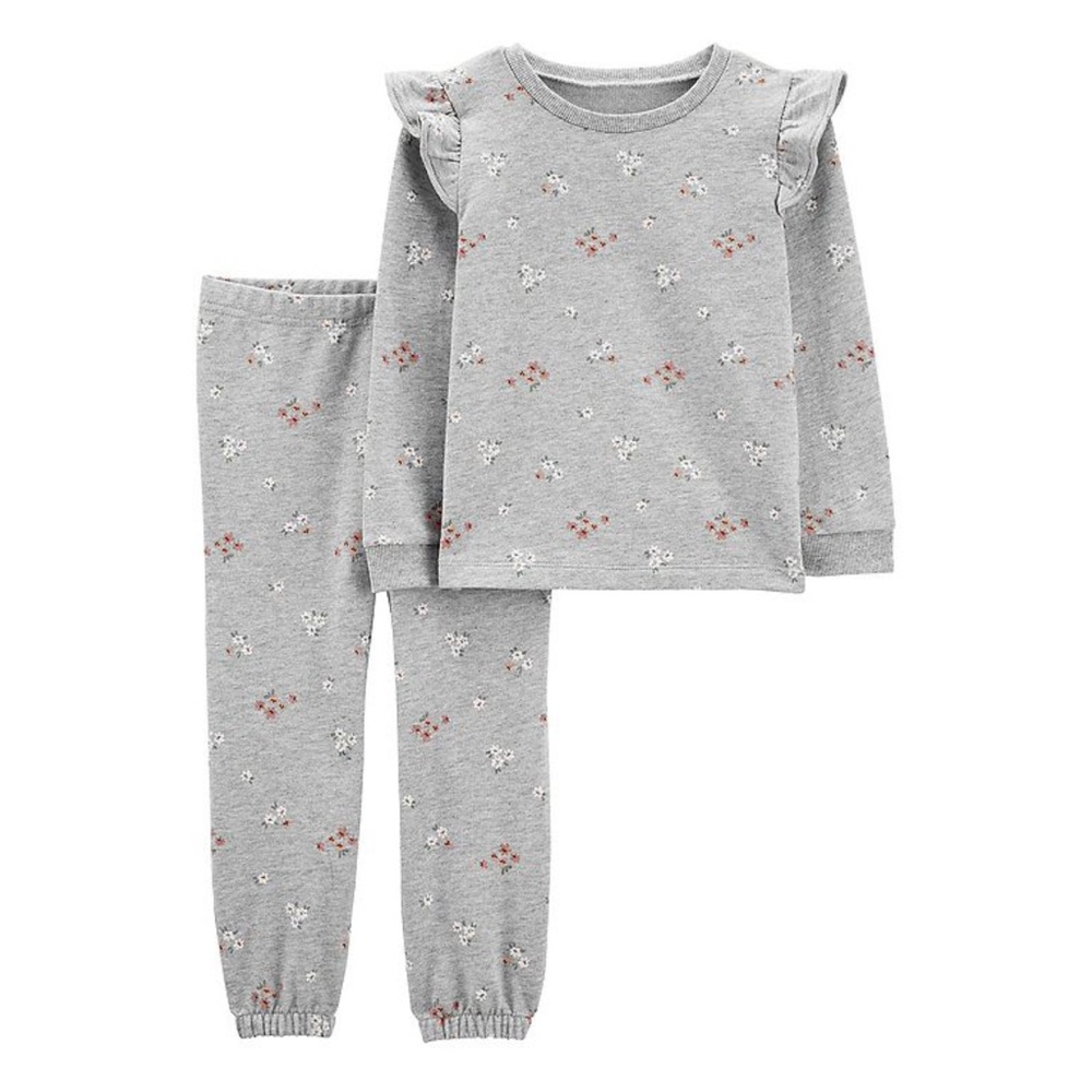 Carter's Floral French Terry Ruffle Shoulder Sweatshirt and Jogger Pants Set